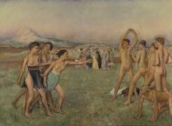 Les jeunes Spartiates font de l'exercice (Edgar Degas) - Muzeo.com