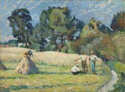 Les moissonneurs à Auvers-sur-oise (Emile Boggio) - Muzeo.com