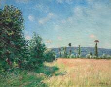 Les prairies de Sahurs au soleil du matin (Alfred Sisley) - Muzeo.com