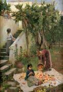 Les ramasseurs d'oranges (John William Waterhouse) - Muzeo.com