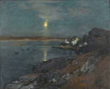 Lever de lune sur la Laïta (Joseph Paul Meslé) - Muzeo.com