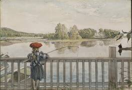 Lisbeth à la pêche a la ligne (Carl Larsson) - Muzeo.com