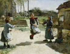 Little Girls Jumping Rope (Etienne Dinet) - Muzeo.com