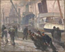 Liverpool ; haleurs à l'aube (Victor Tardieu) - Muzeo.com