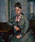 Madame Cézanne appuyée sur une table (Paul Cézanne) - Muzeo.com