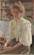 Madame Lwoff (1864-1955), née Maria Iakovlena Simonovitch, cousine de l'artiste (Valentin Serov) - Muzeo.com
