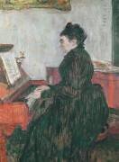 Madame Pascal au piano dans le salon du Château de Malrome (Henri de Toulouse-Lautrec) - Muzeo.com
