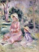 Madame Renoir et son fils Pierre (Auguste Renoir) - Muzeo.com