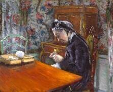 Mademoiselle Boissière tricotant (Gustave Caillebotte) - Muzeo.com