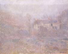 Maisons de Falaise dans le brouillard (Claude Monet) - Muzeo.com