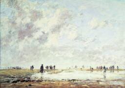 Marée basse à Etaples (Eugène Boudin) - Muzeo.com