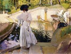 Maria regardant les poissons (Joaquin Sorolla y Bastida) - Muzeo.com