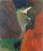 Marine avec vache. Au bord du gouffre (Paul Gauguin) - Muzeo.com
