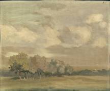 Médoc. Arbres dans la prairie (Odilon Redon) - Muzeo.com