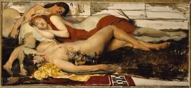 Ménades épuisées (Lawrence Alma-Tadema) - Muzeo.com