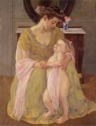 Mère à l'Enfant avec une écharpe rose (Mary Cassatt) - Muzeo.com
