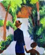 Mère et Enfant dans le Parc (August Macke) - Muzeo.com