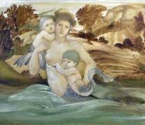 Mermaid with her Offspring (Edward Burne-Jones) - Muzeo.com