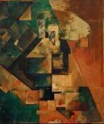 Merzbild 1 B avec croix rouge (Kurt Schwitters) - Muzeo.com