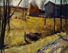 Meules de foin et grange (George Wesley Bellows) - Muzeo.com