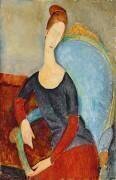 Mme Hebuterne dans un fauteuil bleu (Amedeo Modigliani) - Muzeo.com
