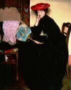 Modèle avec un éventail japonais (Alfred Henry Maurer) - Muzeo.com