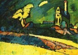 Murnau - Paysage avec église I (Wassily Kandinsky) - Muzeo.com