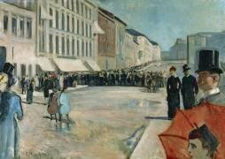 Musique dans la rue Karl Johan (Edvard Munch) - Muzeo.com
