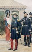 Napoléon III au camp de Châlons, accompagné d'un officier de son état-major (Edouard Detaille) - Muzeo.com