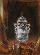 Nature morte : vase en pierre dure du Musée du Louvre (Blaise Desgoffe) - Muzeo.com