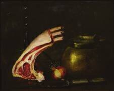 Nature morte aux côtelettes (Antoine Vollon) - Muzeo.com