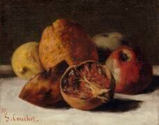 Nature morte aux fruits : pommes et grenades (Gustave Courbet) - Muzeo.com