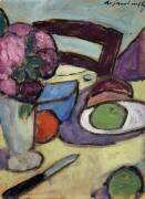 Nature Morte avec Chaise et Bouquet (Alexej von Jawlensky) - Muzeo.com