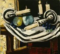 Nature morte avec des bougies tombées (Max Beckmann) - Muzeo.com