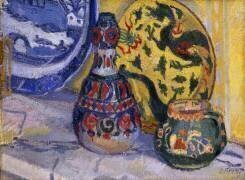 Nature morte avec des figures orientales (Spencer Frederick Gore) - Muzeo.com