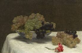Nature morte avec des raisins et un œillet (Henri Fantin-Latour) - Muzeo.com