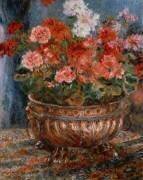 Nature morte avec géraniums dans une coupe en bronze (Auguste Renoir) - Muzeo.com