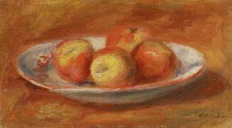 Nature morte avec quatre pommes sur une assiette (Auguste Renoir) - Muzeo.com