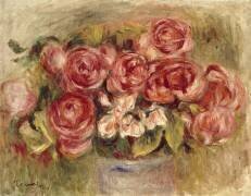 Nature morte de roses dans un vase (Auguste Renoir) - Muzeo.com