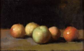 Nature morte à la pomme, la poire et aux pêches (Jean-Jacques Henner) - Muzeo.com