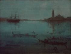 Nocturne en bleu et argent : La Lagune, Venise (James Abbott McNeill Whistler) - Muzeo.com