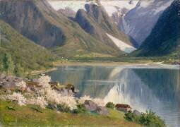 Norvège, bord d'un fjord au printemps (Johannes Martin Grimelund) - Muzeo.com