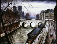 Notre Dame de Paris depuis le Quai des Grands Augustins (Christopher Nevinson) - Muzeo.com