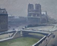 Notre-Dame de Paris sous la neige (Albert Henri Marque) - Muzeo.com