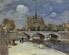 Notre-Dame vue du Quai de la Tournelle à Paris (Jean-François Raffaelli) - Muzeo.com
