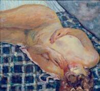 Nu couché, fond carreaux (Pierre Bonnard) - Muzeo.com