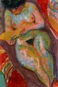 Nu féminin lisant (Ernst Ludwig Kirchner) - Muzeo.com