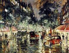 Nuit pluvieuse à Paris (Constantin Korovine) - Muzeo.com