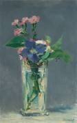 Oeillets et clématites dans un vase de cristal (Edouard Manet) - Muzeo.com