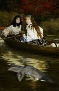 On the Thames, a Heron (James Tissot) - Muzeo.com